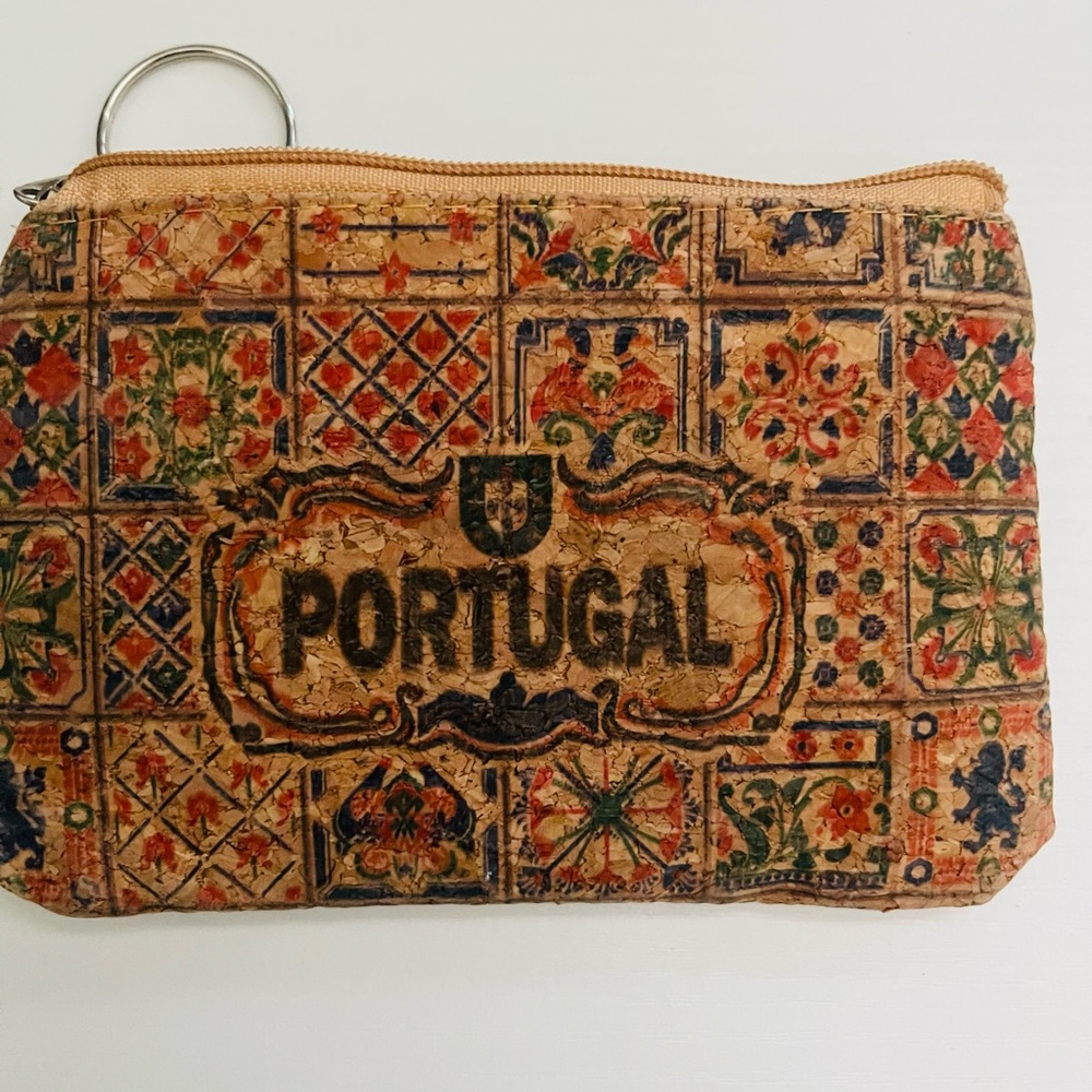 Portugal Patterned Coin Pouch - CORK Material.